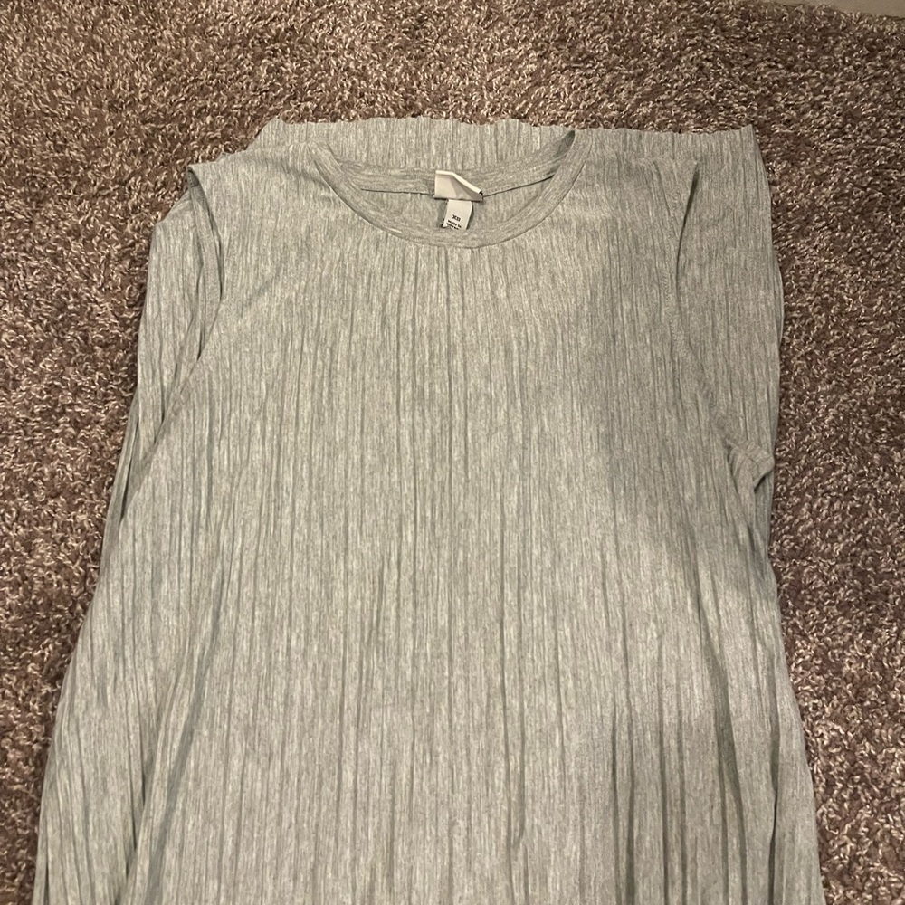 Loose Fitted Ribbed Maxi Dress